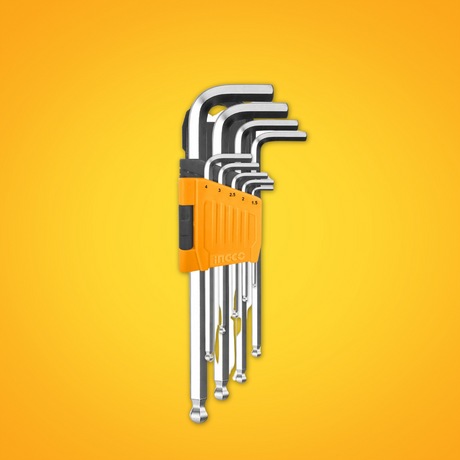 Ingco 9 Pieces Ball Point Hex Key Set - HHK12091