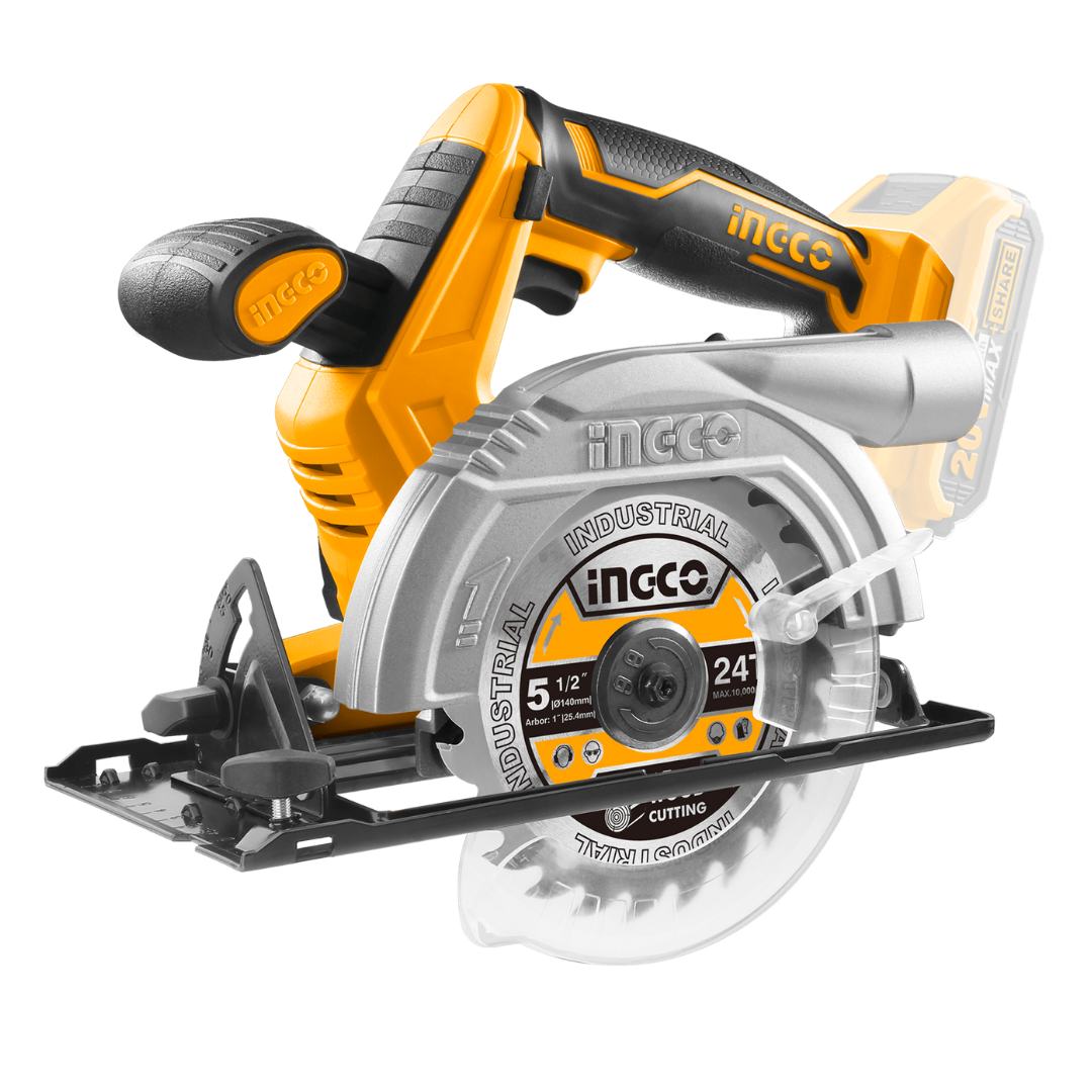 Ingco 7″ Cordless Lithium Ion Circular Saw 20V - CSLI1401