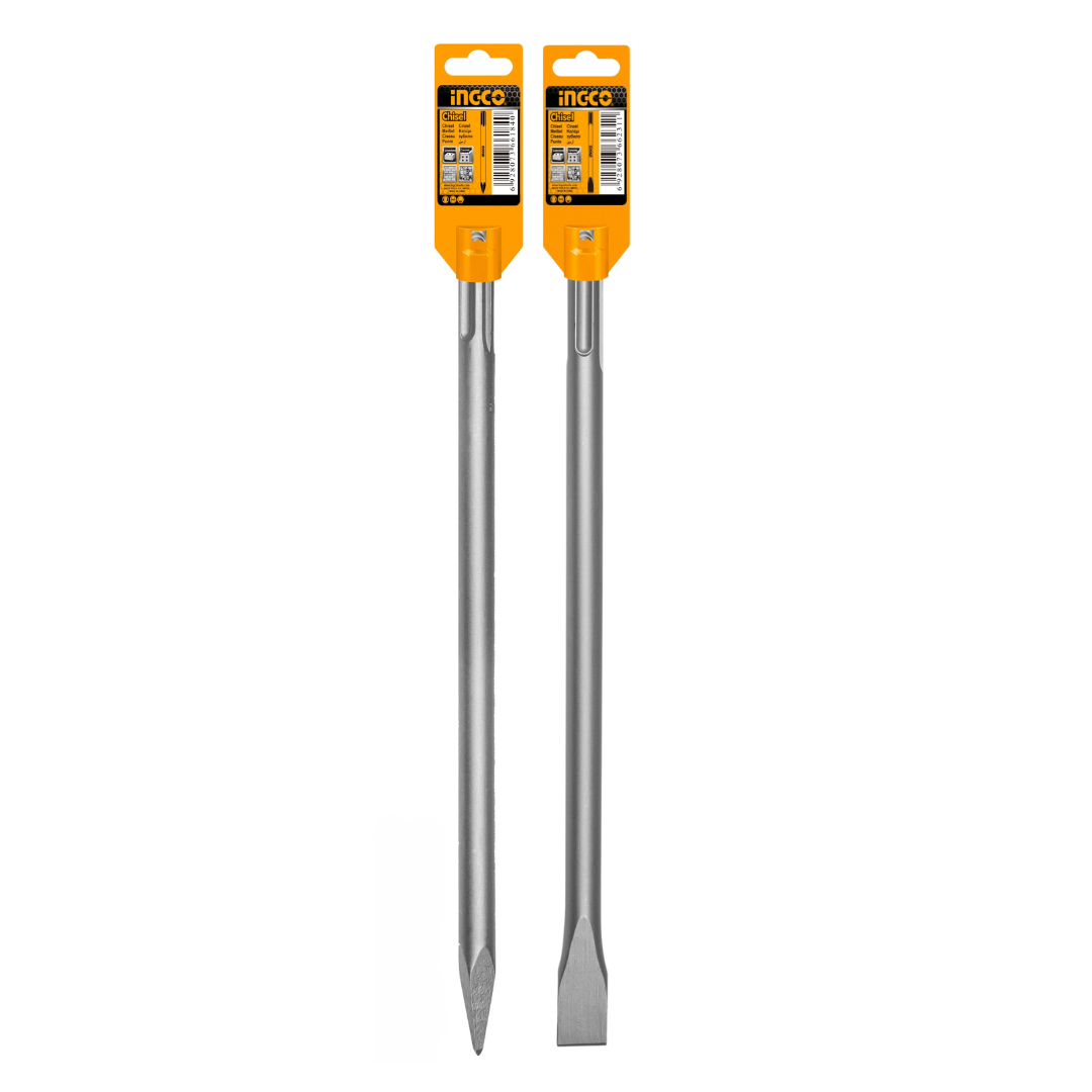Ingco SDS Max Chisel 18 x 400mm (Pointed & Flat) – DBC0214001 & DBC0224001