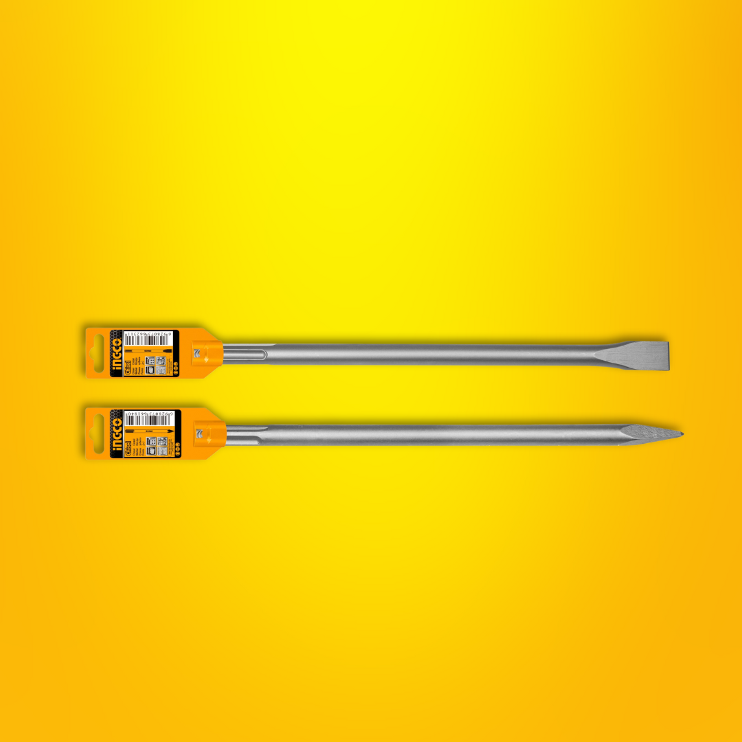 Ingco SDS Max Chisel 18 x 400mm (Pointed & Flat) – DBC0214001 & DBC0224001