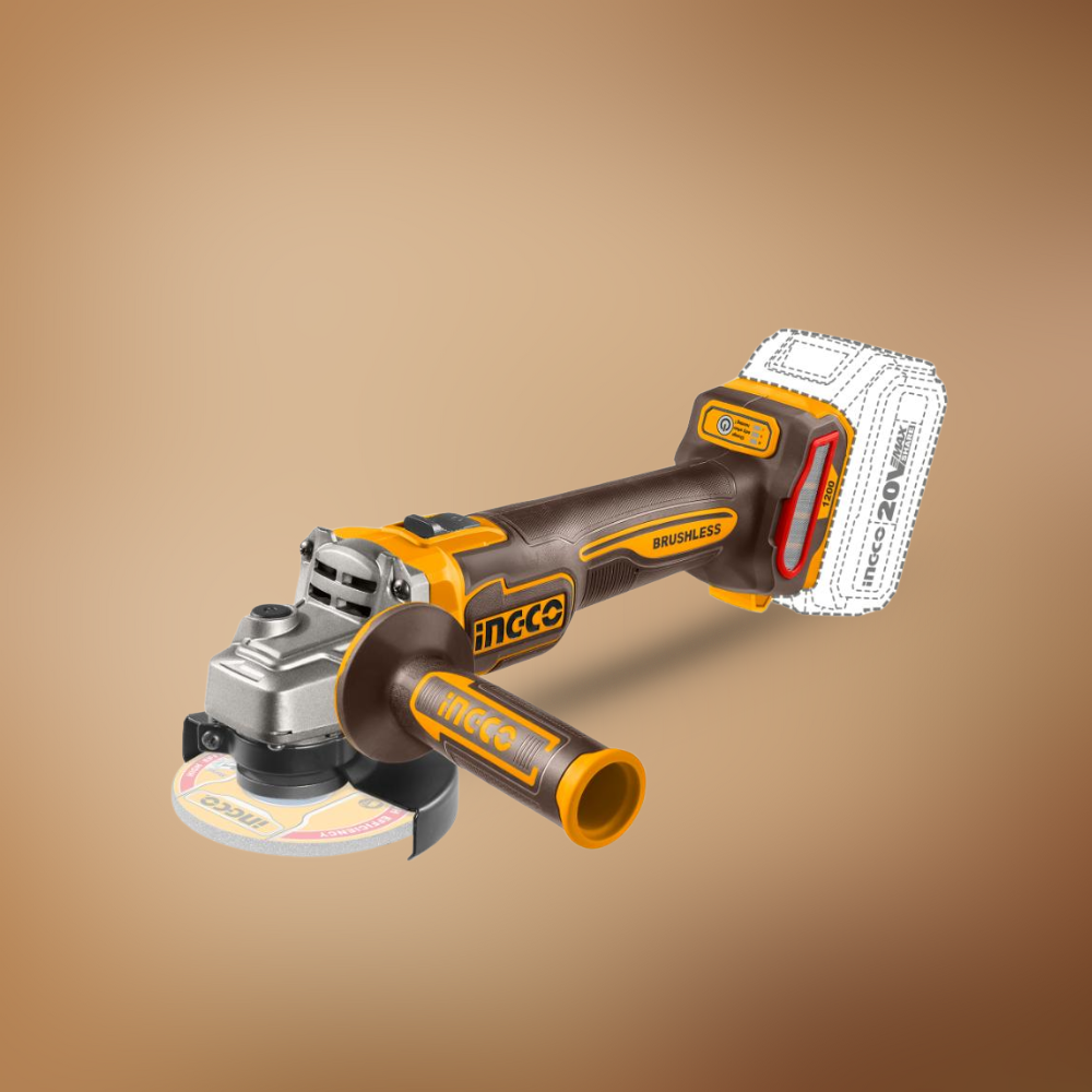 Ingco 20V Lithium-Ion 1200W Cordless Angle Grinder with Brushless Motor - CAGLI221153