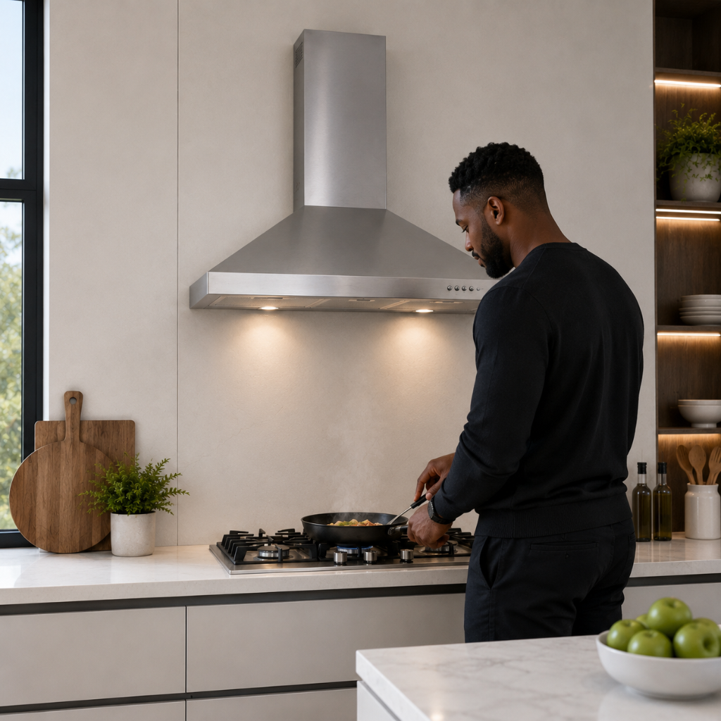 Luxell 90cm Stainless Steel Pyramid Cooker Hood with 450m³/h Extraction - DP6-X-90