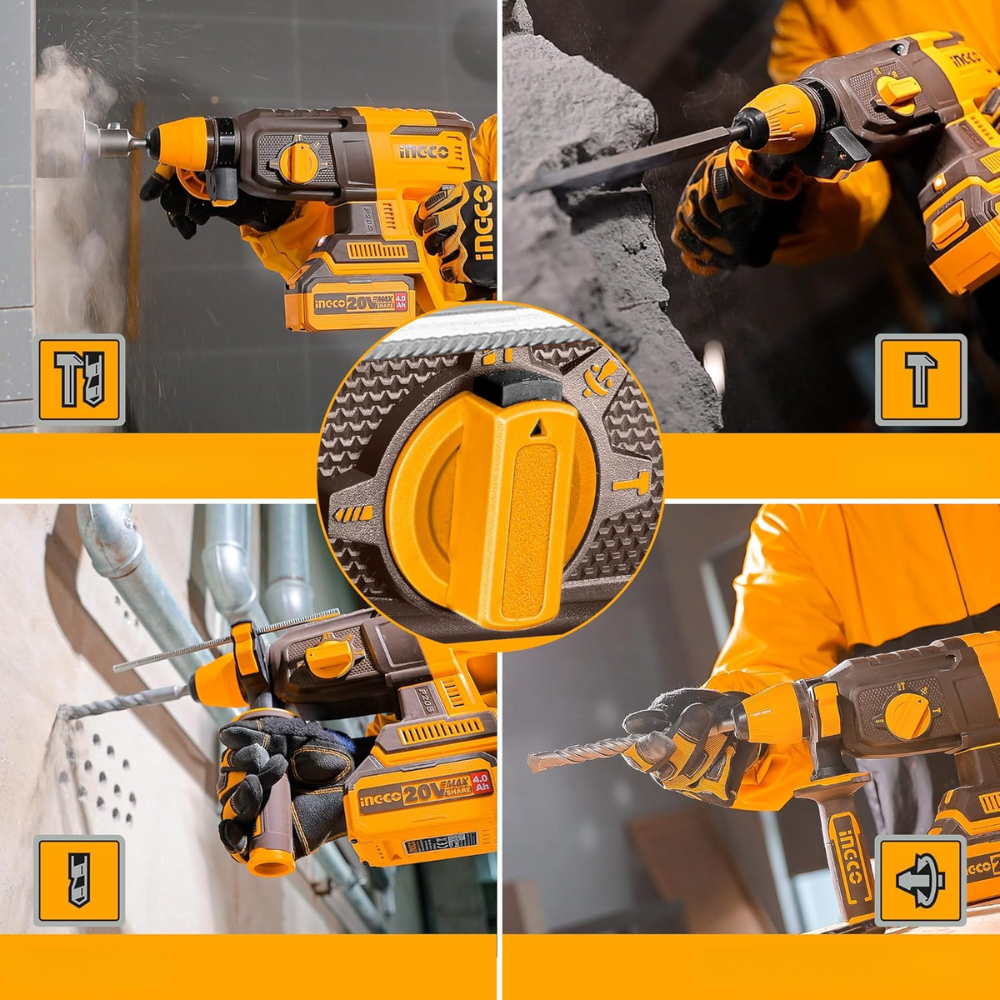 Ingco 20V Lithium-Ion Cordless Rotary Hammer - CRHLI202682