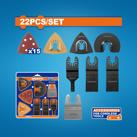 Wadfow 22 Pieces Multi Tool Blade Set - WMA9417