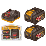Ingco 42V 2.5Ah (2x) Lithium-Ion Battery & Charger Kit - FBCPM25221