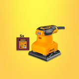 Ingco 240W Corded Palm Sander with With 5-Pieces Sand Papers - PS2408