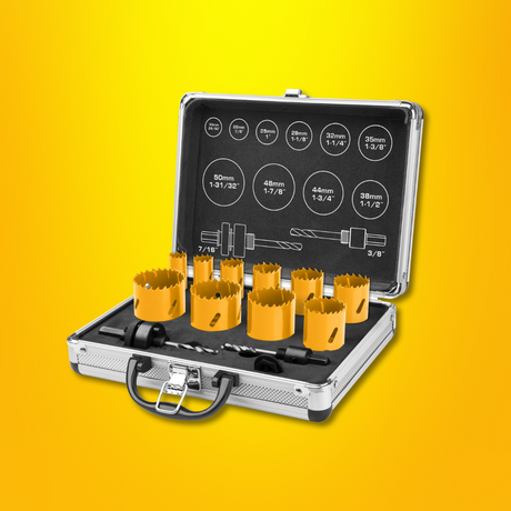 Ingco 12 Pieces Bi-Metal Hole Saw Set - AKH0121