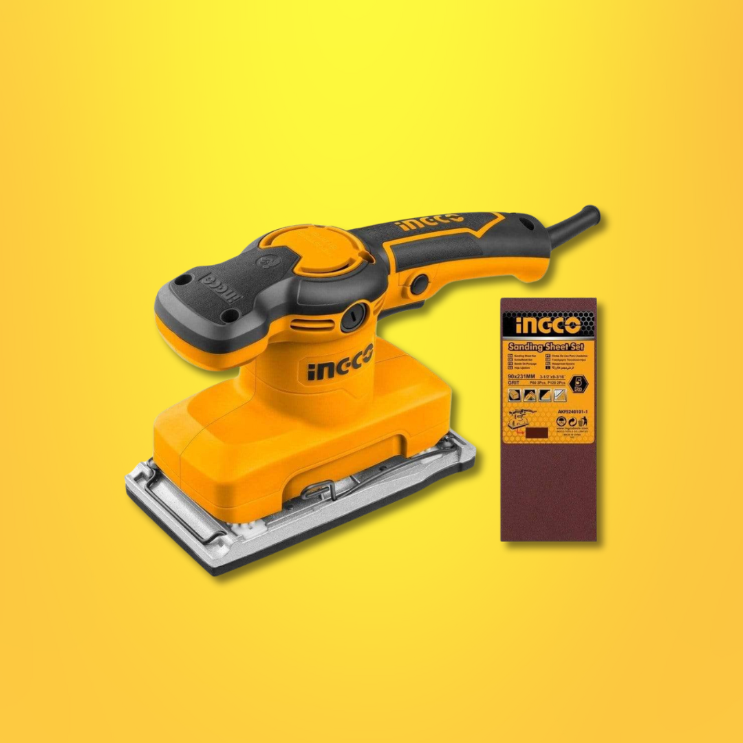 Ingco 320W Corded Finishing Sander with 5-Pieces Sand Papers - FS3208