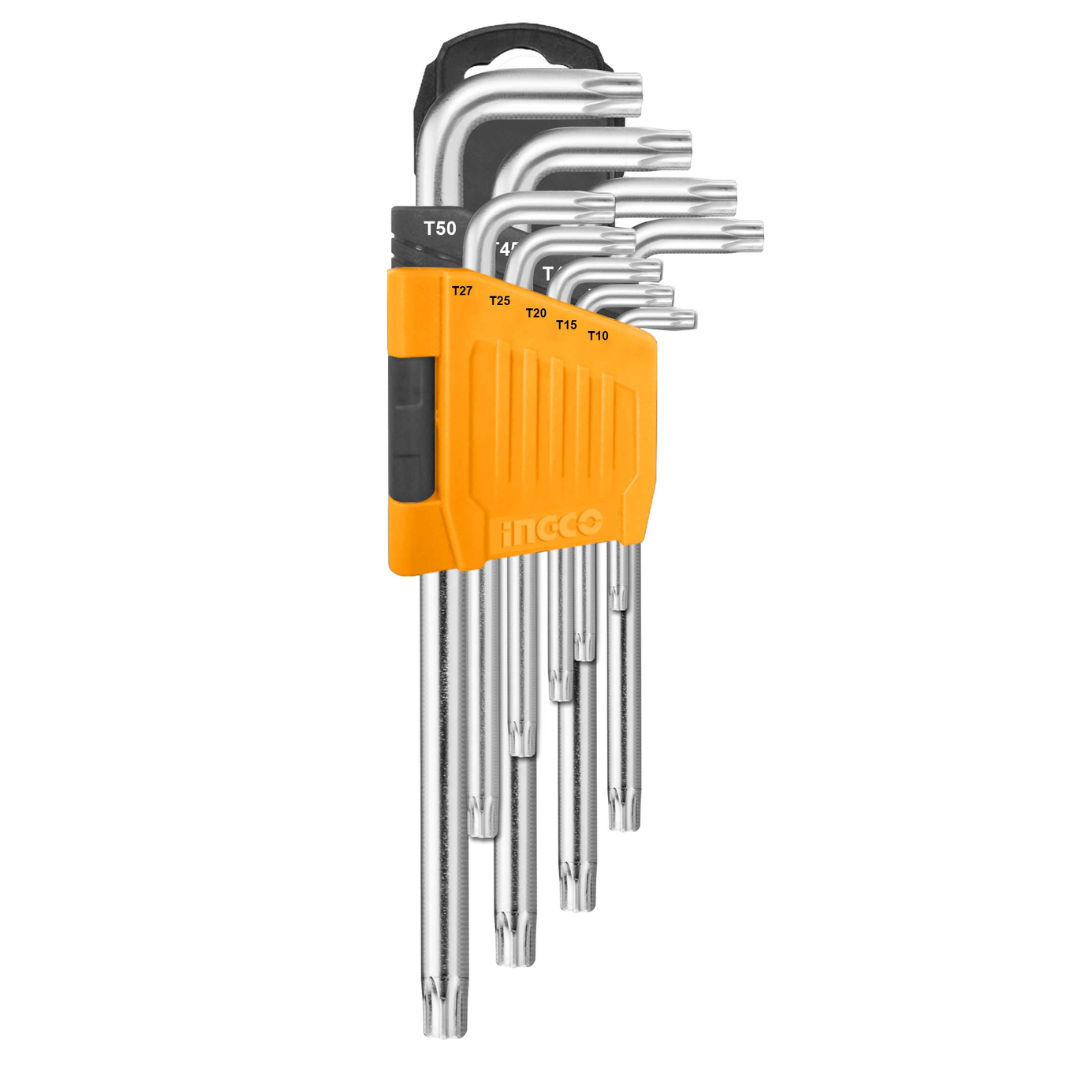 Ingco 9-Piece Extra Long Arm Torx Key Set – HHK13092