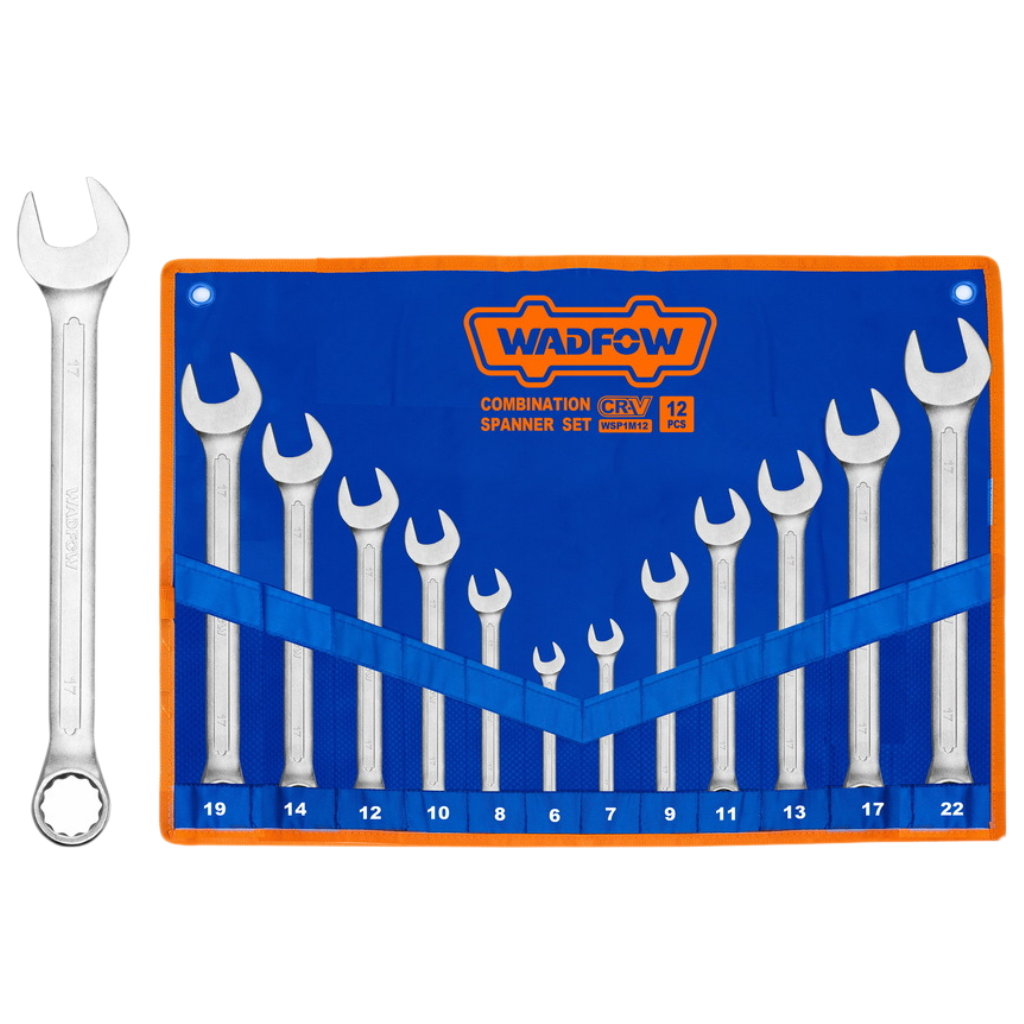 Wadfow 12-Piece Combination Spanner Set  6-22mm  -  WSP1M12
