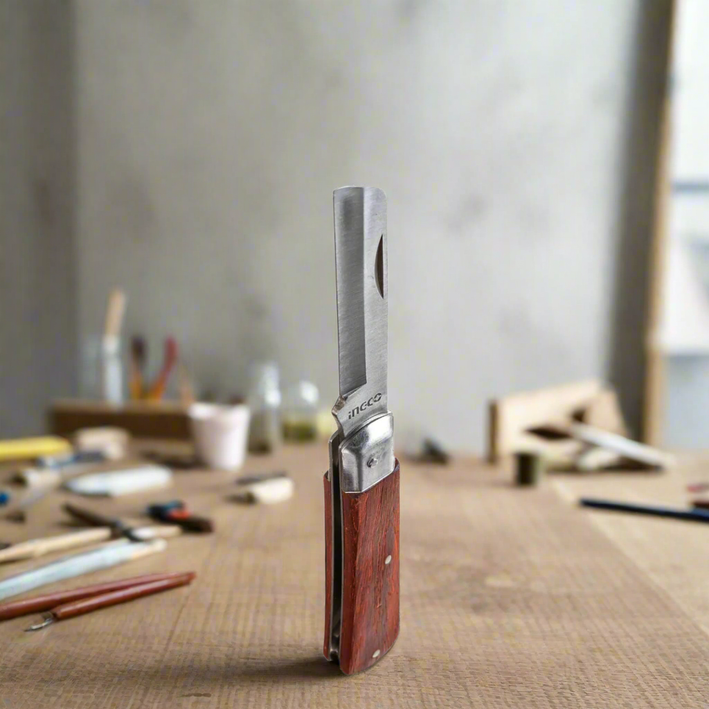 Ingco Foldable Straight Pocket Knife - HPK02101