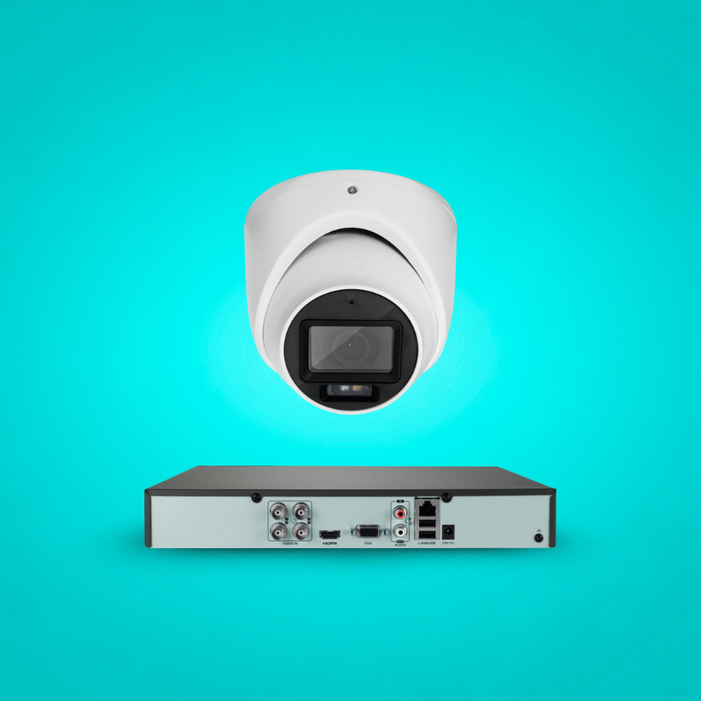 ABUS Complete Set With Hybrid Video Recorder And Four Analogue Mini-Dome