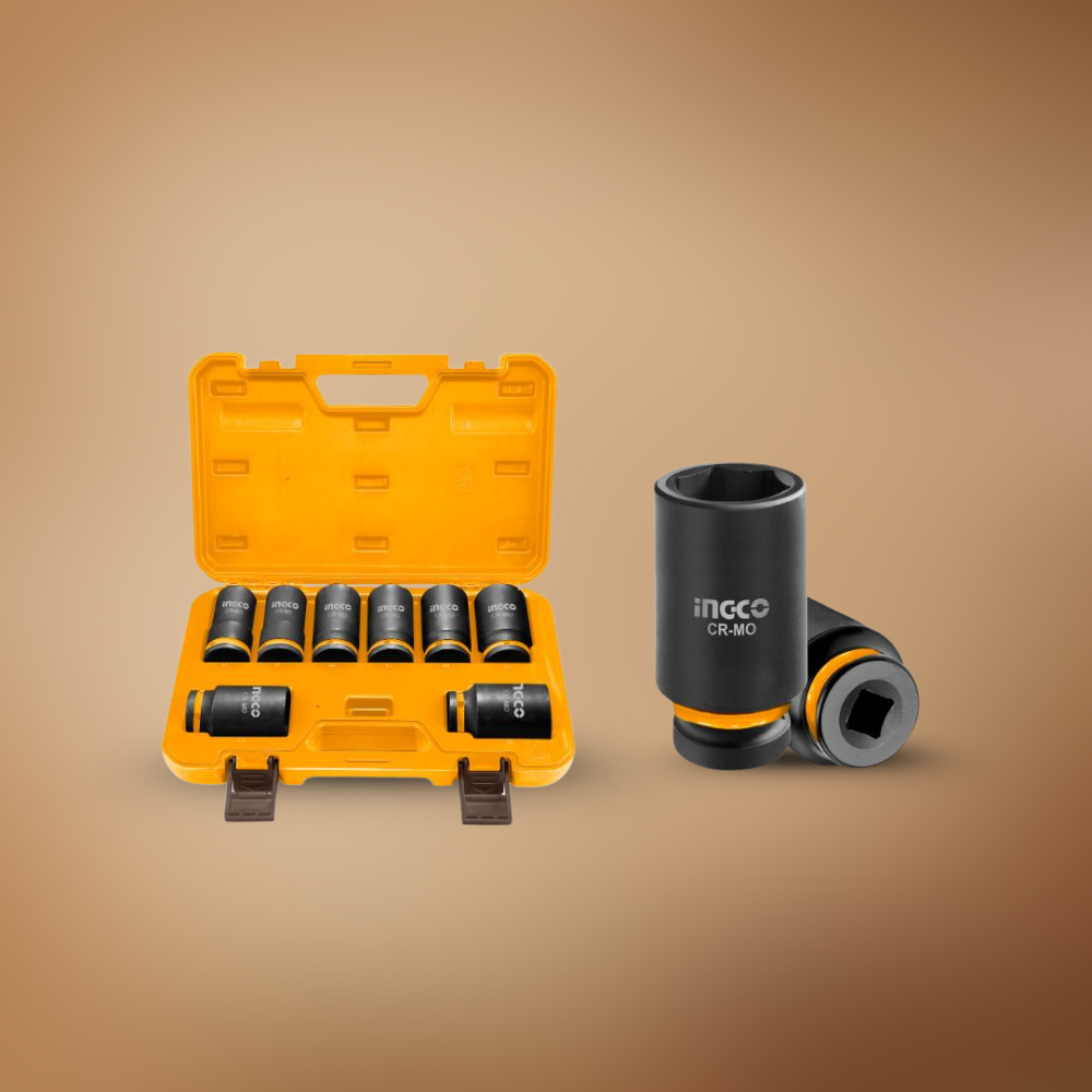 Ingco 8 Pieces 3/4" Deep Impact Socket Set - HKISSD34082L