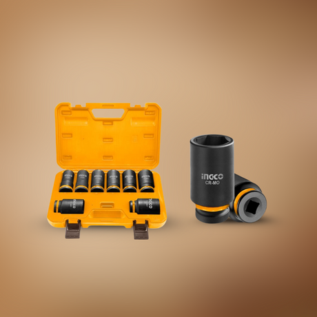 Ingco 8 Pieces 3/4" Deep Impact Socket Set - HKISSD34082L