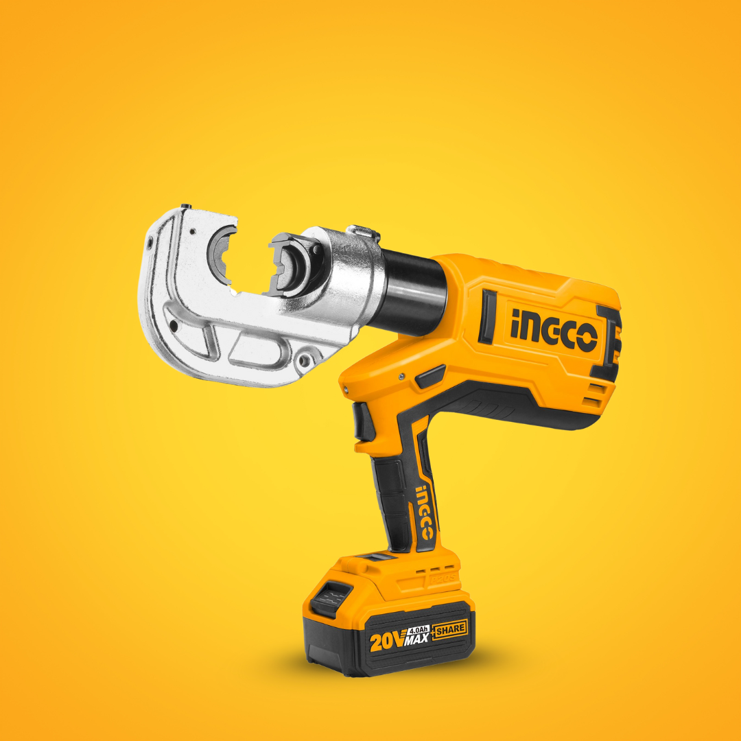 Ingco Cordless Lithium-Ion Hydraulic Crimping Tool with 20V Batteries – CTLI2002