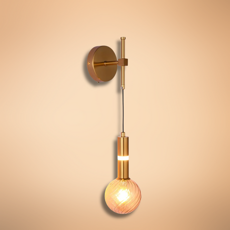 Bronze Wall Light 39312B-A Amber Glass 1xG9+LED - 3000K