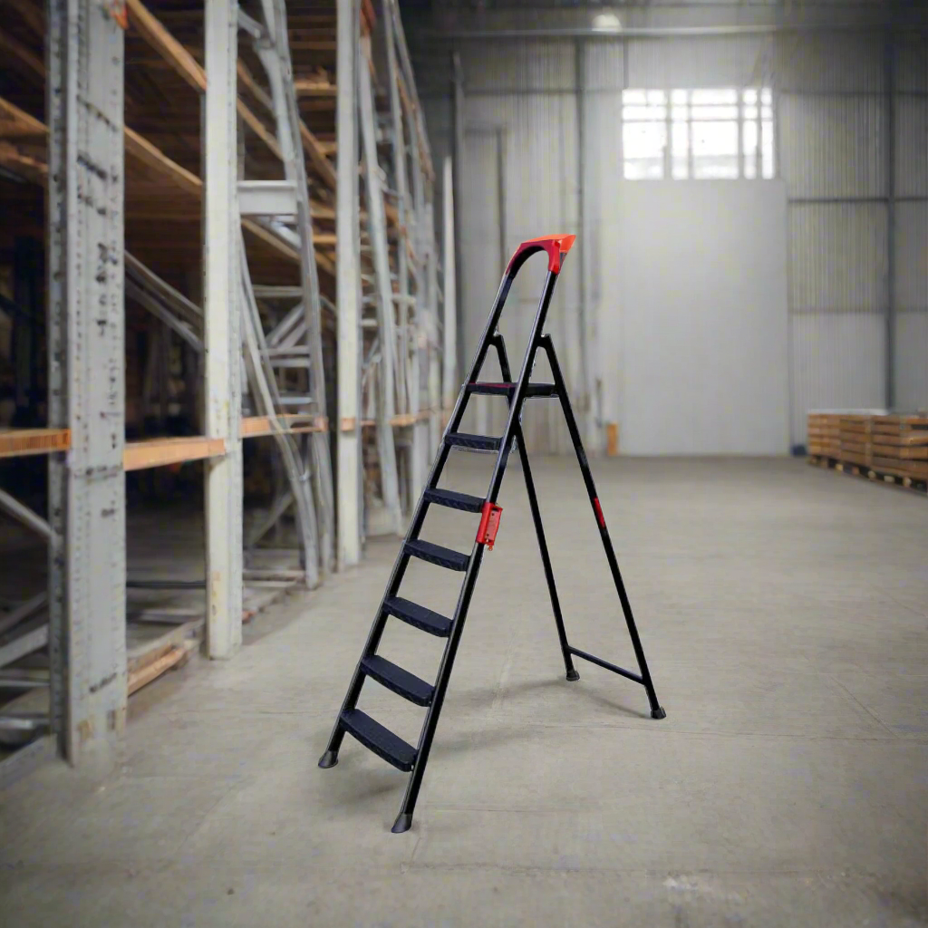 Anka 6+1 Steps Ladder Steel Mary Brand  Black - ANKA-6-1
