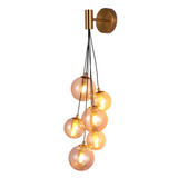 Bronze 39307-A 6xG9 Amber Glass Wall Light