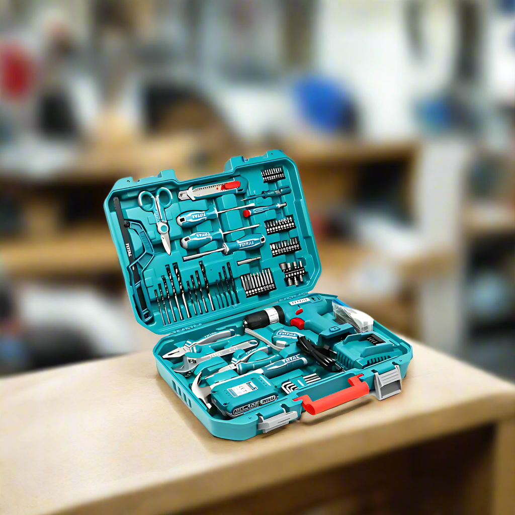 Total 165 Pieces Tool  Set With 20V Cordless Impact Drill - THKTHP11652
