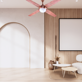 Modern Trigger Glow Electroplated Ceiling Fan with Decorative Underlight - ESC-KC-422R