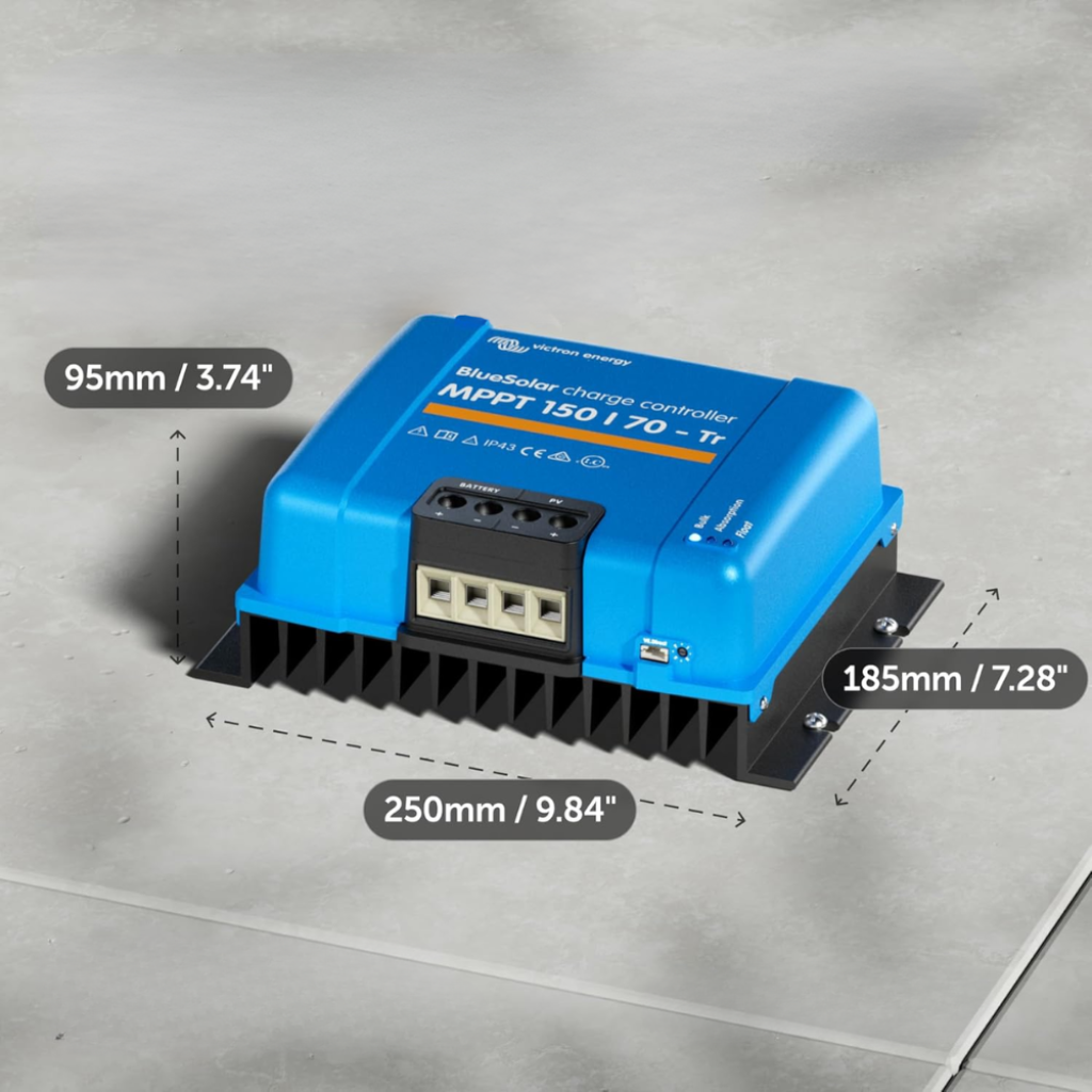 Victron Energy BlueSolar MPPT 150/70-Tr (12/24/36/48V-70A) Smart Solar Charge Controller - SCC010070200