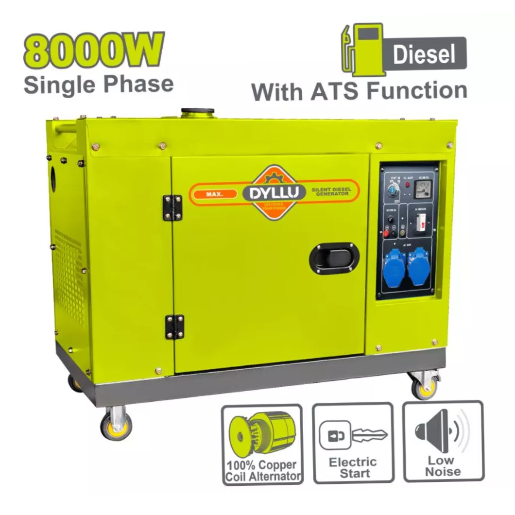 Dyllu 15.0HP Diesel Gasoline Generator - DTDG2A100-1