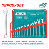 Total 12 Pieces Combination Spanner Set 6-24mm - THT1022121