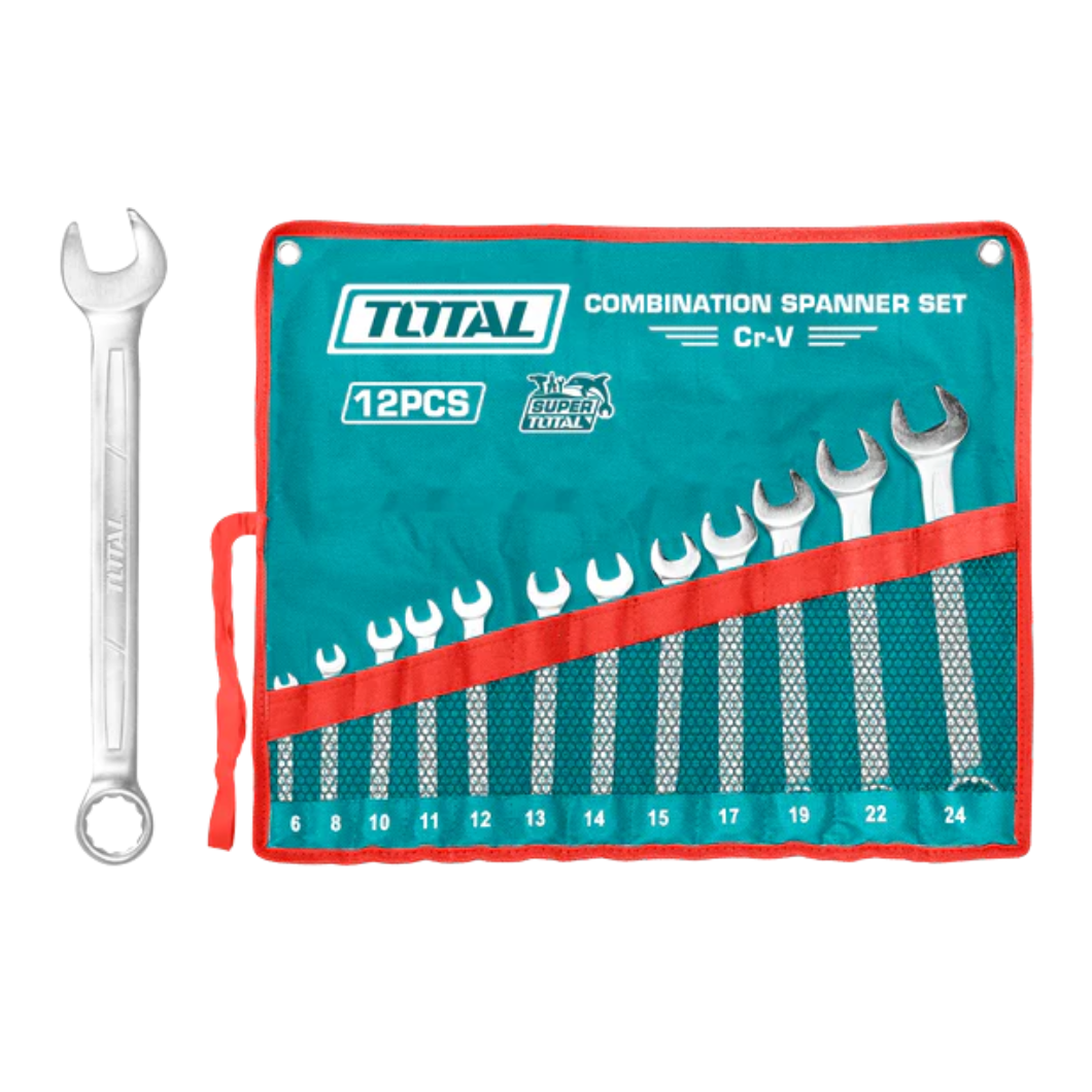 Total 12 Pieces Combination Spanner Set 6-24mm - THT1022121