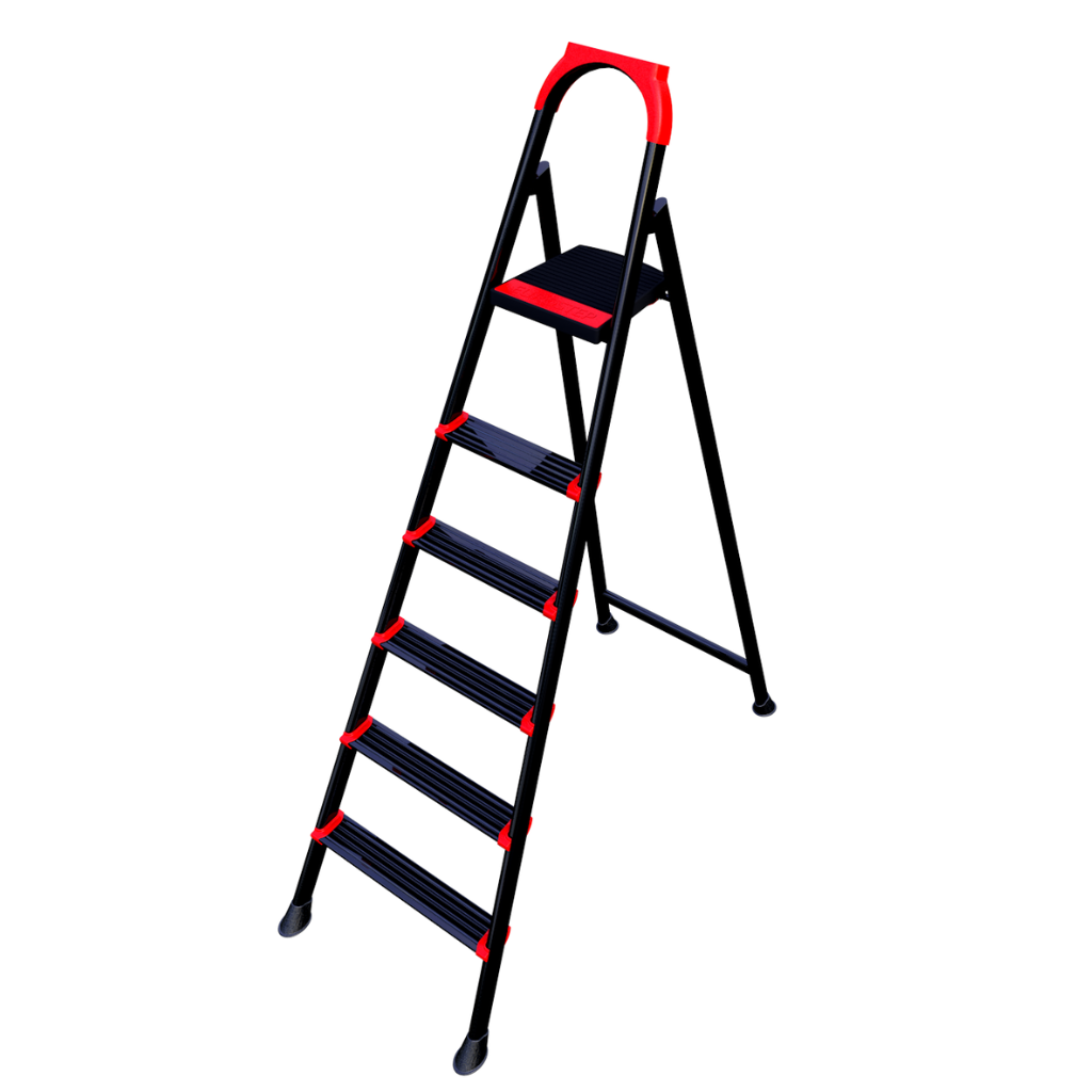 Anka 5+1 Steps Ladder Steel Mary Brand  Black - ANKA-5-1