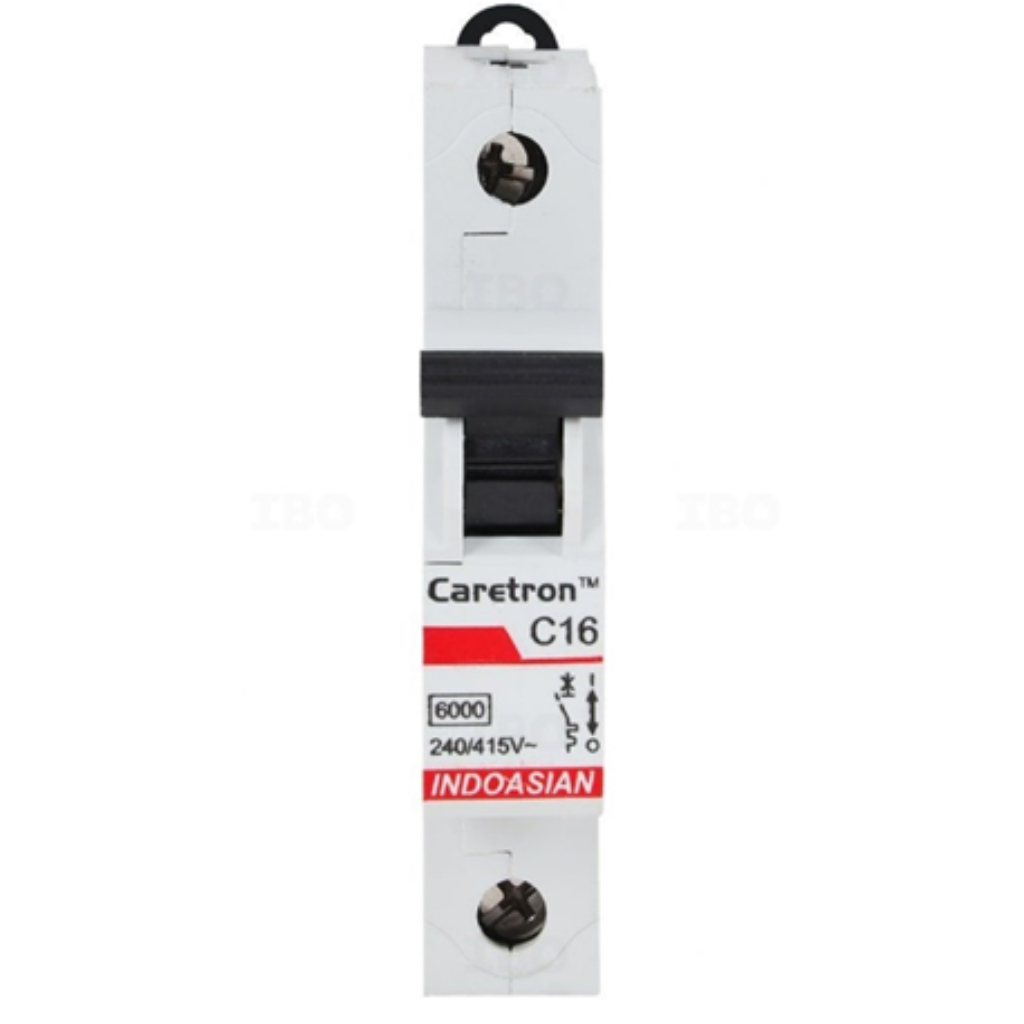 Indoasian Caretron Single Pole C-Curve MCB Series (2A-63A Range)