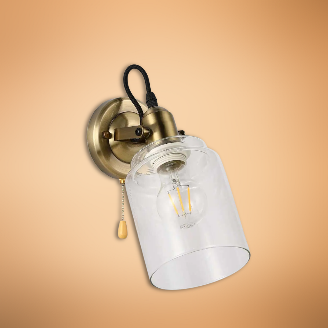 Antique Clear Glass Max 60W Wall Lamp - E27