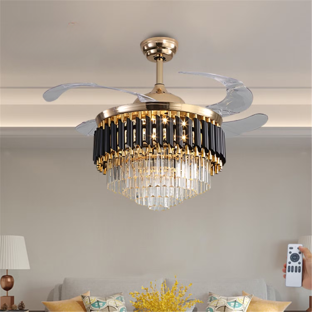 Fancy Art Chandelier Fan Ceiling Light - ESC-513B+B