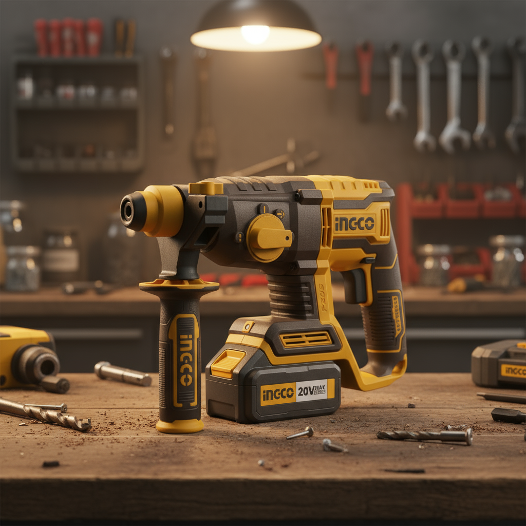 Ingco 20V Lithium-Ion Brushless Cordless Rotary Hammer -  CRHLI21228