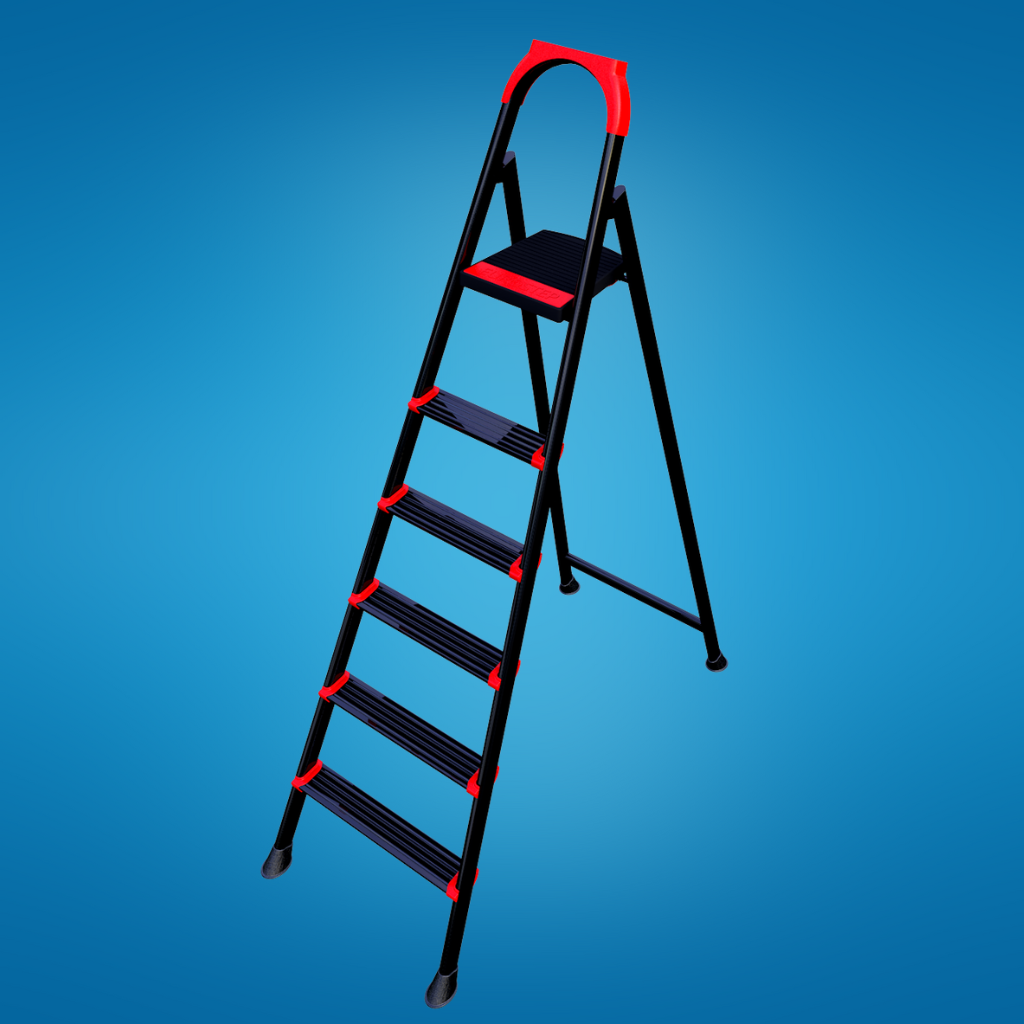 Anka 5+1 Steps Ladder Steel Mary Brand  Black - ANKA-5-1