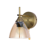 Semi Rounded 1xE27 Champagne+ Antique Wall Light - 52004