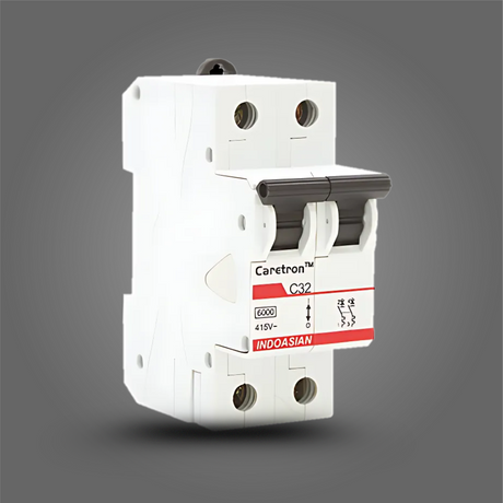 Indoasian Caretron Double Pole C-Curve MCB DP Series (6A-63A)
