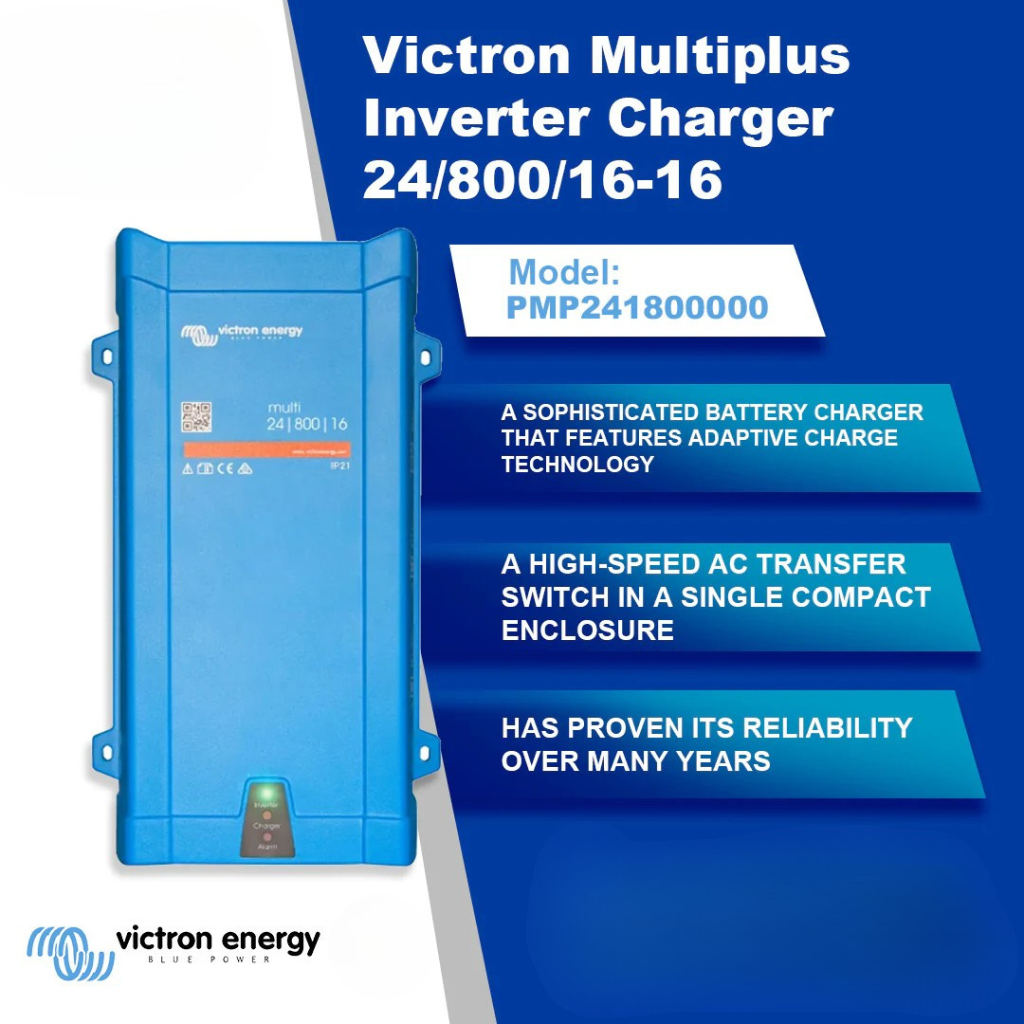 Victron MultiPlus Inverter Charger 24/800/16-16 PMP241800000