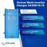Victron MultiPlus Inverter Charger 24/500/10-16  -  PMP241500000
