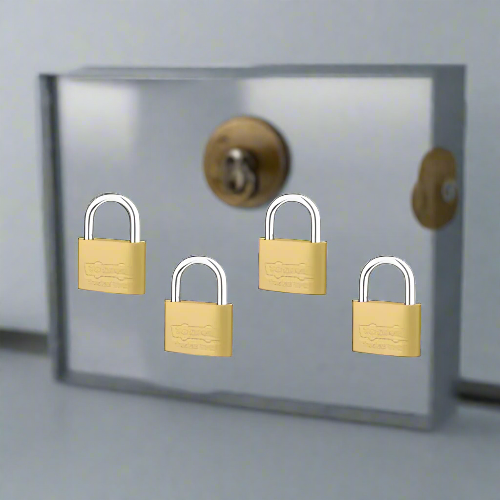 Wadfow 4Pcs Brass Padlock Set  - WPDT444
