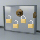 Wadfow 4Pcs Brass Padlock Set  - WPDT444