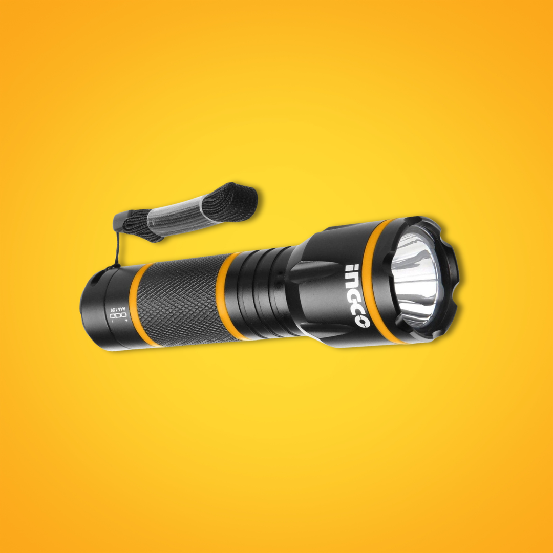 Ingco Waterproof Non-Rechargeable LED Flashlight - HFL013AAA1