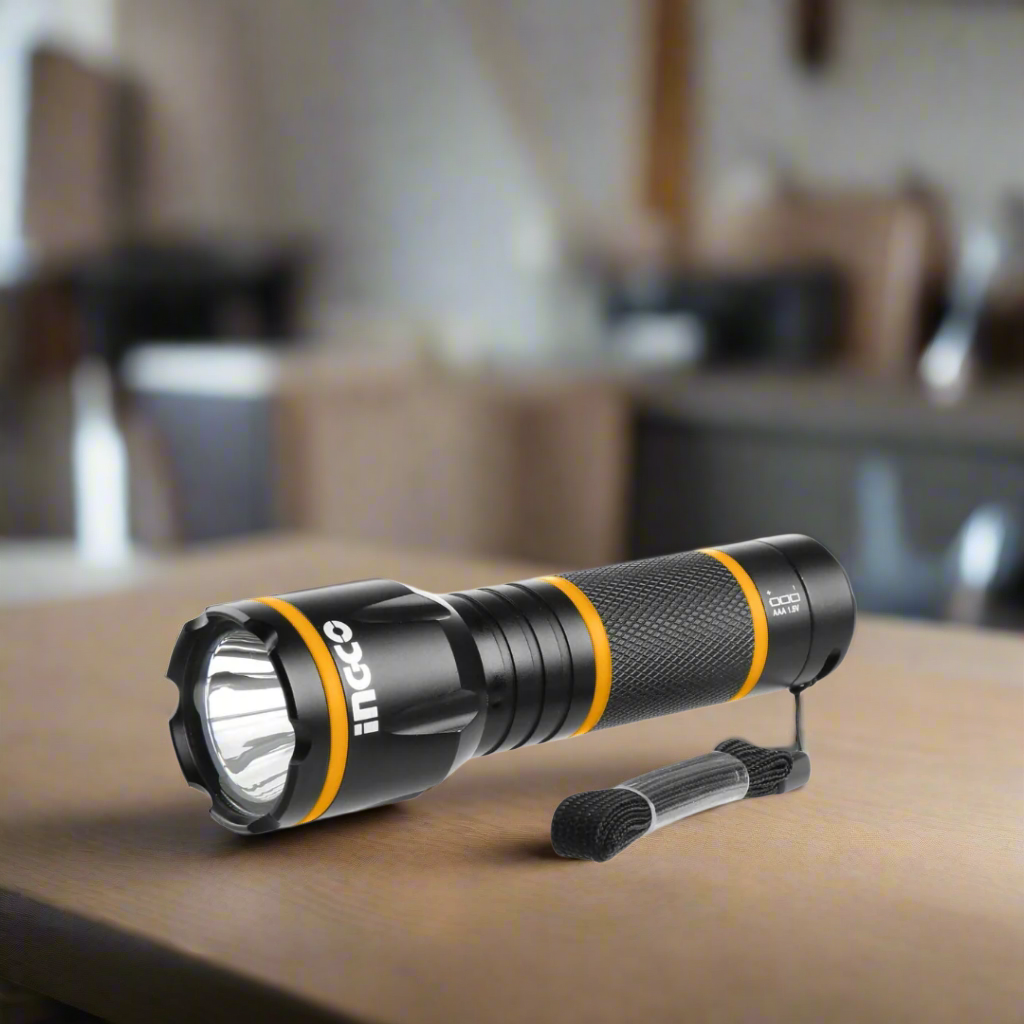 Ingco Waterproof Non-Rechargeable LED Flashlight - HFL013AAA1