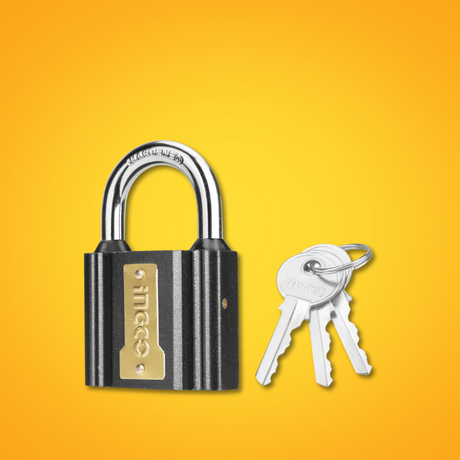 Ingco Iron Padlock with Brass Lock Cylinder