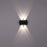 Modern Black Outdoor 4000K LED Wall Light  - 6 Lamp