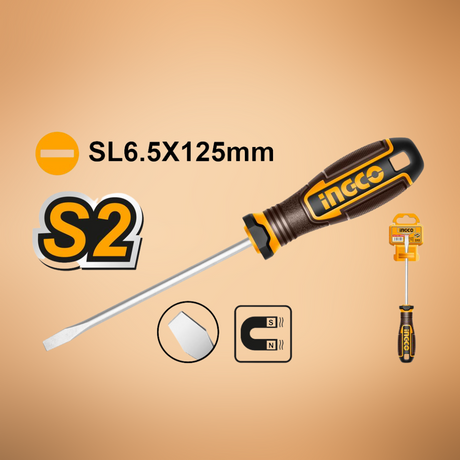 Ingco 125mm Slotted Screwdriver - HSDSL6125