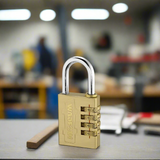 Wadfow 4x40mm 4 Digit Brass Combination Padlock - WPD3444
