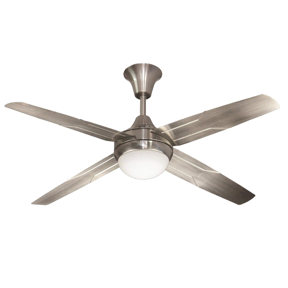 Modern Trigger Glow Electroplated Ceiling Fan with Decorative Underlight - ESC-KC-422S