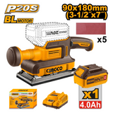 Ingco 20V Cordless Finishing Sander With Battery And Charger - CFSLI20311