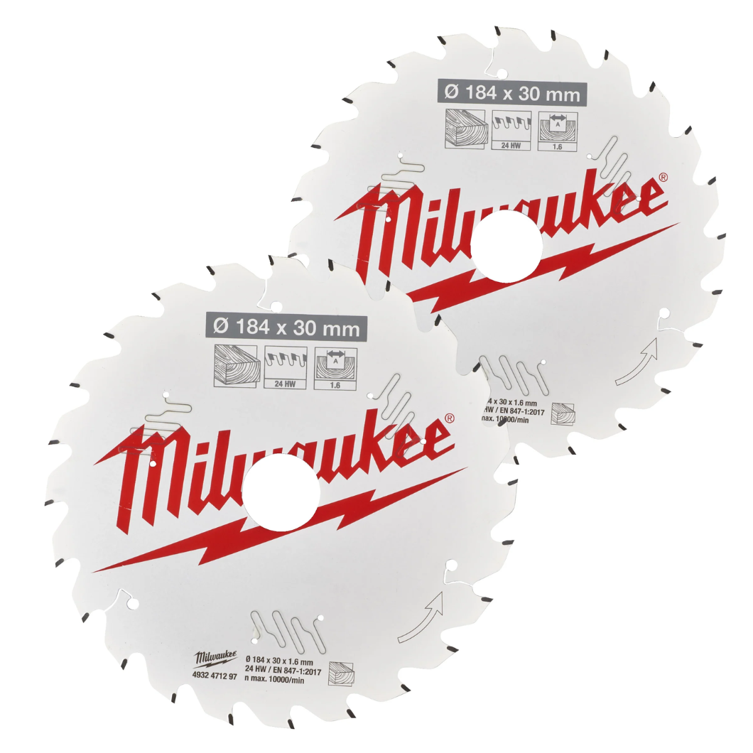 Milwaukee Circular Saw Blade Twin Pack 190X24T/48T - 4932479574