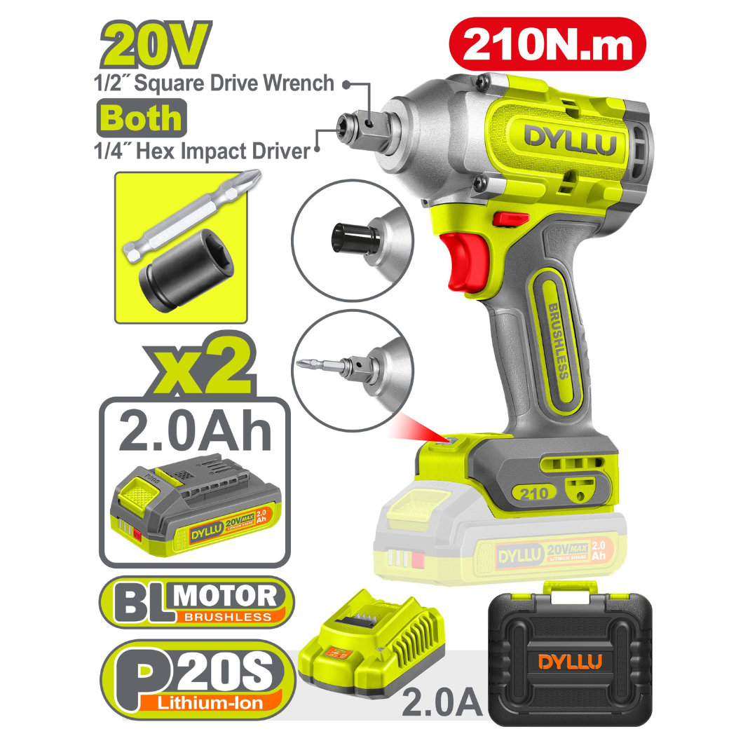 Dyllu Cordless Impact Wrench And Driver - DTCD3B21